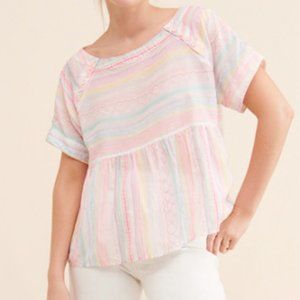 Anthropologie Maeve Letty Babydoll Blouse